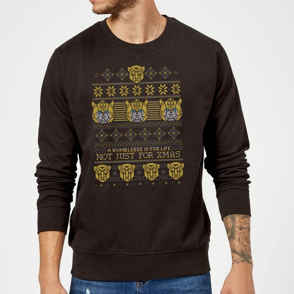 Bumblebee Classic Ugly Knit Weihnachtspullover – Schwarz
