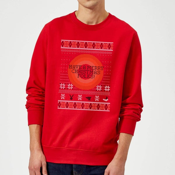 Looney Tunes Knit Christmas Jumper - Red