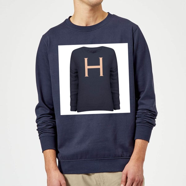 Harry Potter Initial True Knit Sweater Sweatshirt - Navy