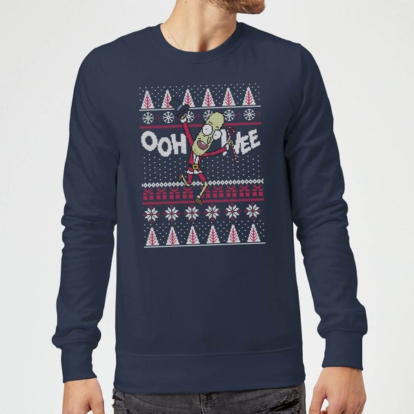 Rick and Morty Ooh Wee Christmas Jumper - Navy