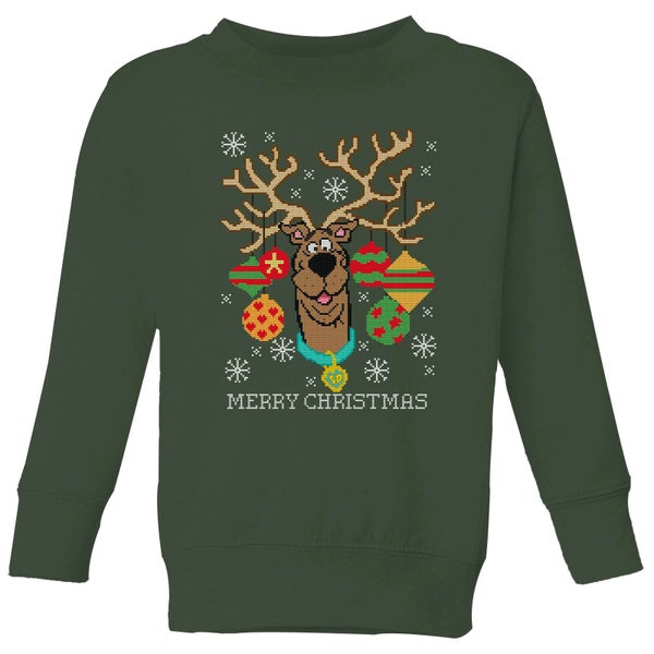 Scooby Doo Kids' Christmas Jumper - Forest Green