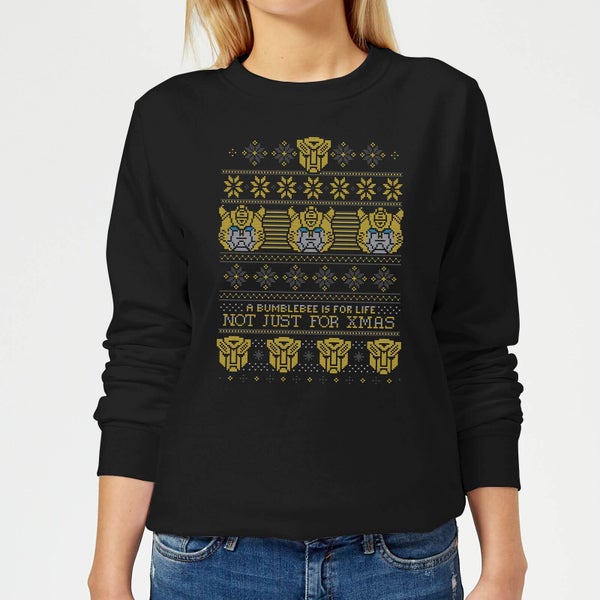 Bumblebee Classic Ugly Knit Damen Weihnachtspullover – Schwarz
