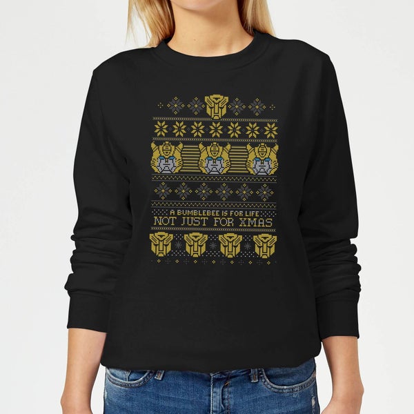 Bumblebee Classic Ugly Knit Women's Christmas Sweater - Black