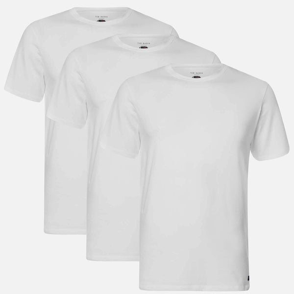 Ted Baker Men's 3 Pack Crew Neck T-Shirts - White/White
