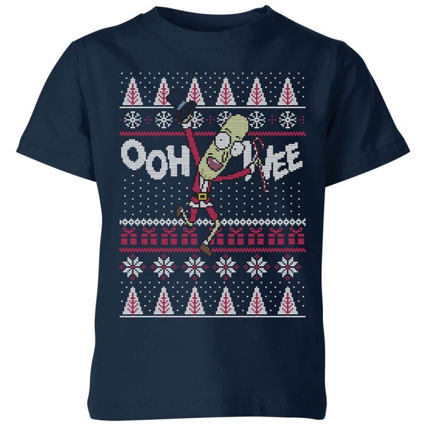 Rick and Morty Ooh Wee Kids' Christmas T-Shirt - Navy