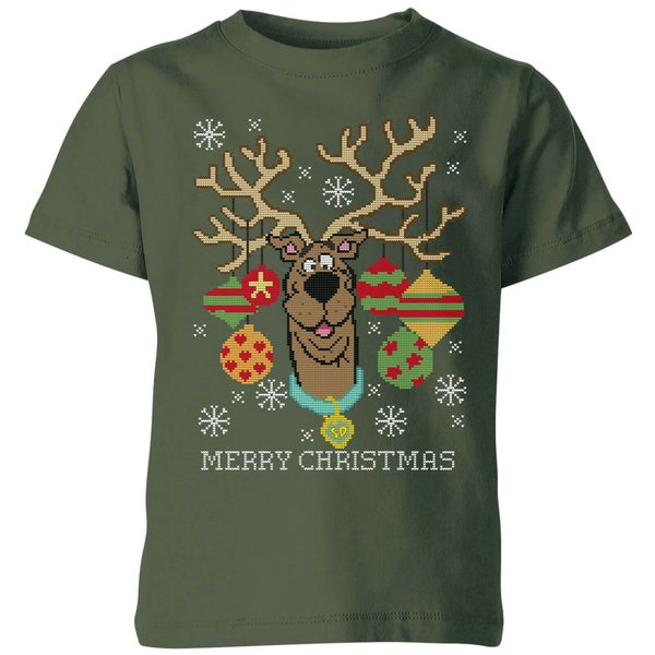 Scooby Doo Kids' Christmas T-Shirt - Forest Green - 11-12 Jahre