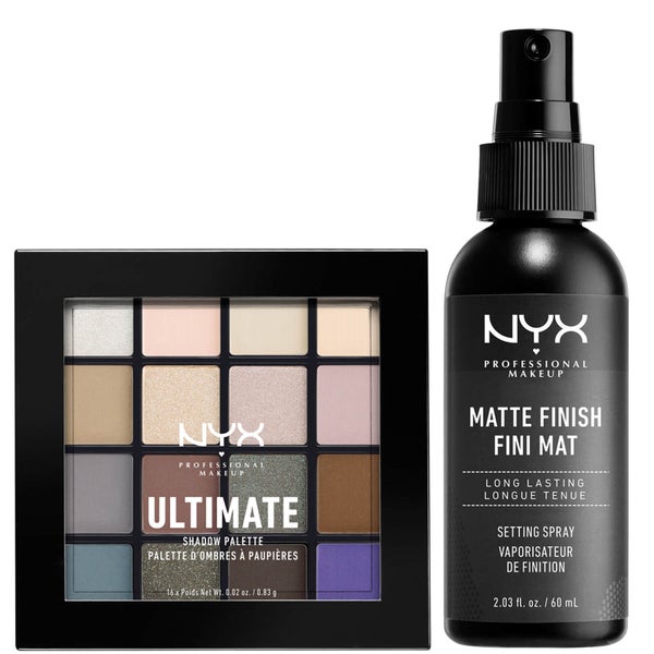 NYX Professional Makeup Ultimate Shadow Palette and Matte Setting Spray Duo (Worth £23.00)