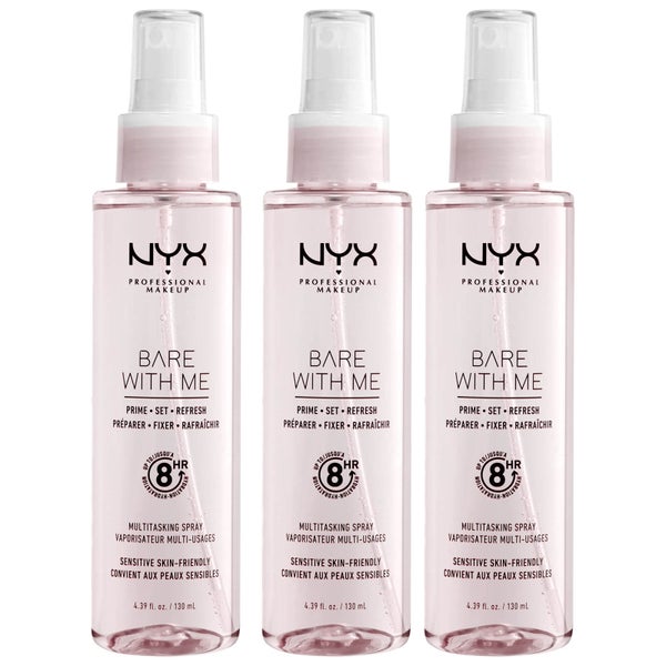NYX Professional Makeup Bare With Me Prime Set Refresh Spray x 3 (Worth £30.00)