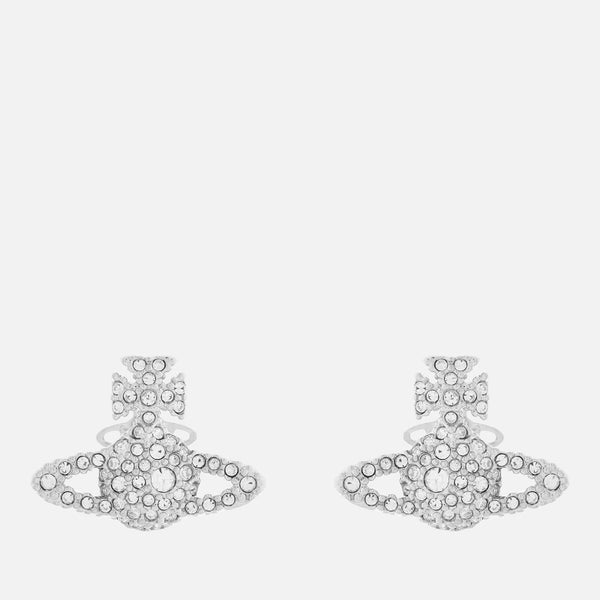 Vivienne Westwood Women's Grace Bas Relief Stud Earrings - Rhodium Crystal