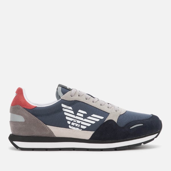 Emporio Armani Men's Running Style Trainers - Navy/White/Plum