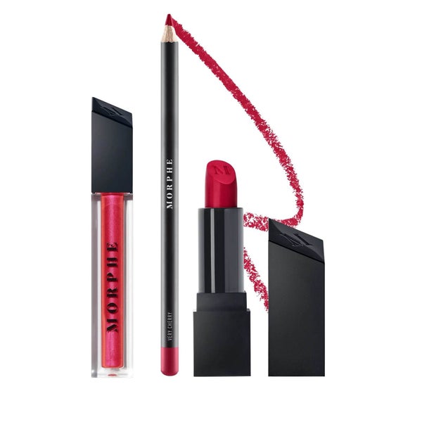 Morphe Out & a Pout Lip Trio - Candy Red