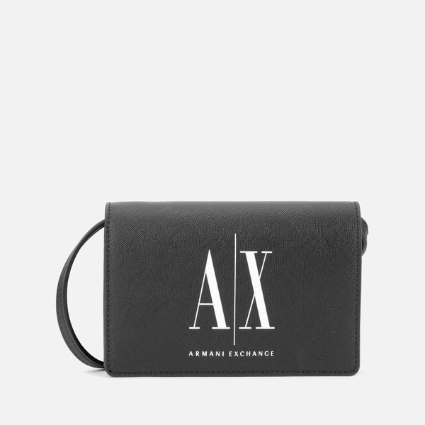 Armani Exchange Women's Icon Cross Body Bag - Black/White