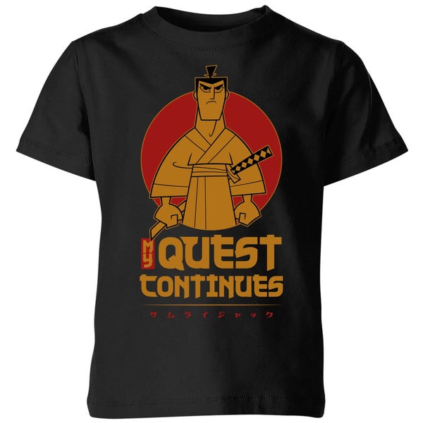 Samurai Jack My Quest Continues Kids' T-Shirt - Black - 5-6 Years