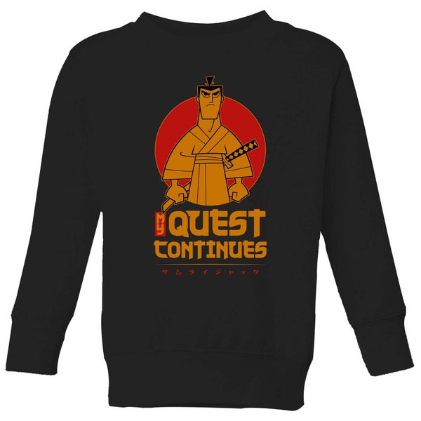 Samurai Jack My Quest Continues Kids' Sweatshirt - Black