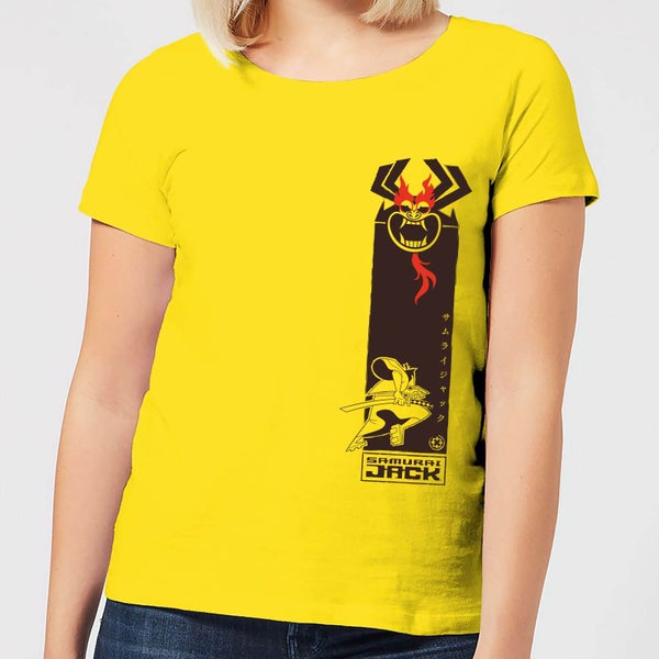 Samurai Jack Samurai Stripe Women's T-Shirt - Yellow