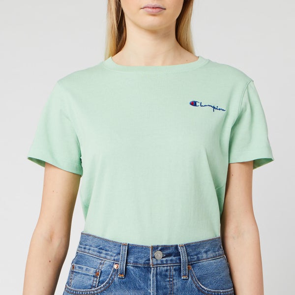 Champion Women's Small Script T-Shirt - Mint Green - XS
