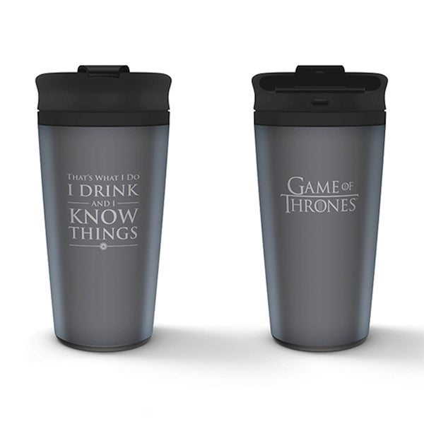 Game of Thrones (I Drink And I Know Things) Metal Travel Mug