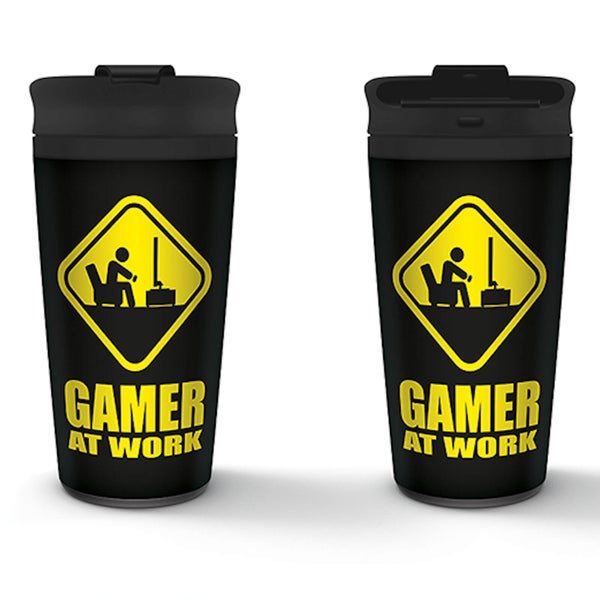 Gamer At Work Metal Travel Mug