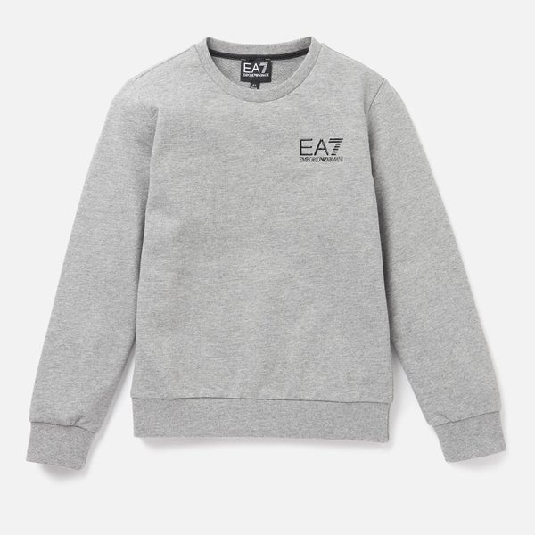 EA7 Boys' Small Logo Sweatshirt - Medium Grey Melange