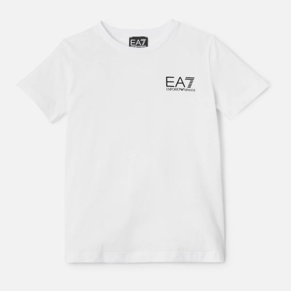 EA7 Boys' Small Logo Short Sleeve T-Shirt - White