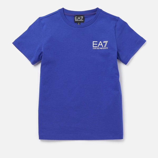 EA7 Boys' Small Logo Short Sleeve T-Shirt - Mazarine Blue