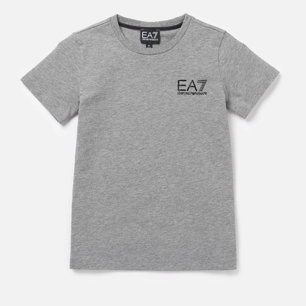 EA7 Boys' Small Logo Short Sleeve T-Shirt - Medium Grey Melange