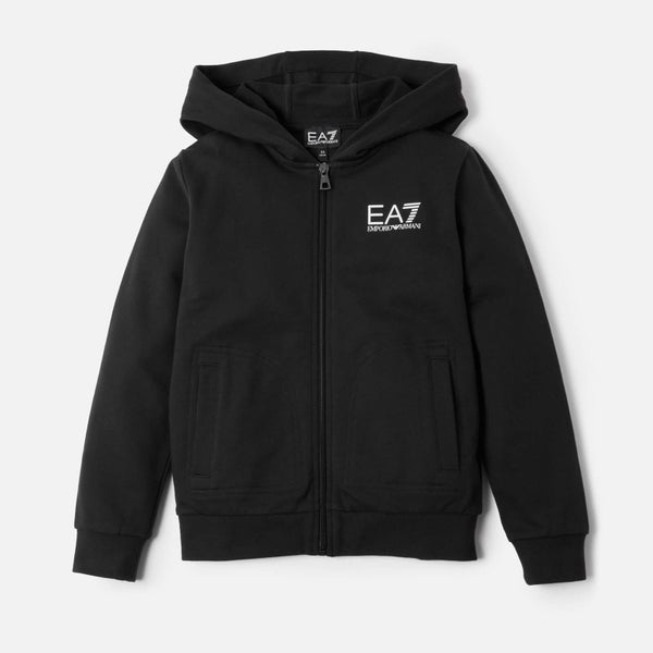 EA7 Boys' Full Zip Hoody - Black