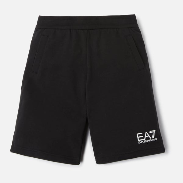 EA7 Boys' Small Logo Shorts - Black