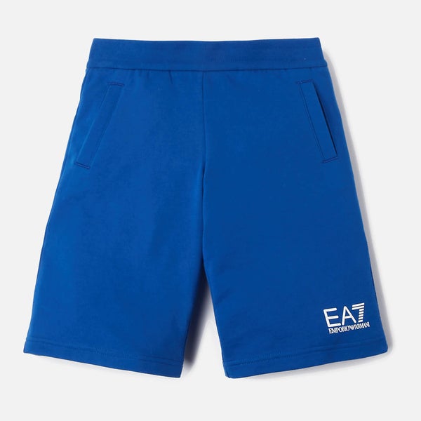 EA7 Boys' Small Logo Shorts - Mazarine Blue
