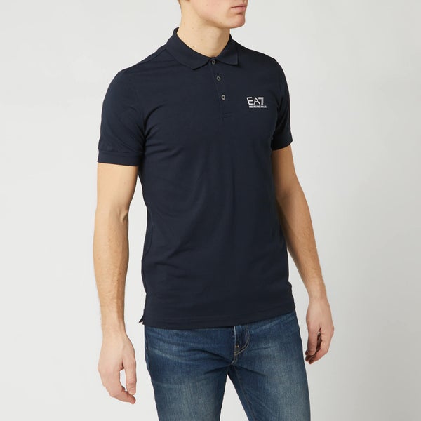Emporio Armani EA7 Men's Short Sleeve Small Logo Polo Shirt - Night Blue