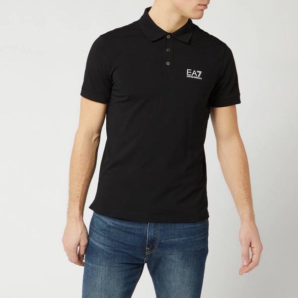 Emporio Armani EA7 Men's Short Sleeve Small Logo Polo Shirt - Black