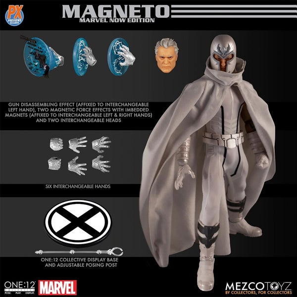 Mezco Marvel Comics Figurine de Collection Magneto échelle 1:12 (Marvel NOW !) Version)