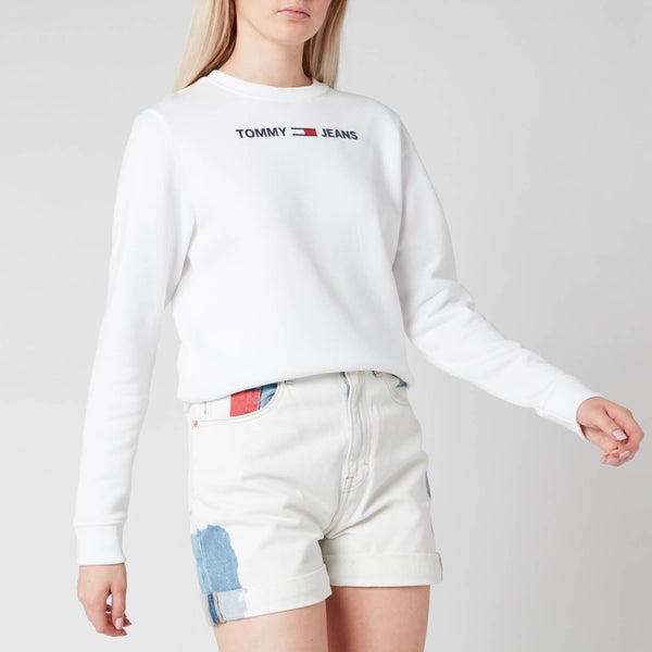 Tommy Jeans Women's TJW Essential Logo Sweatshirt - White