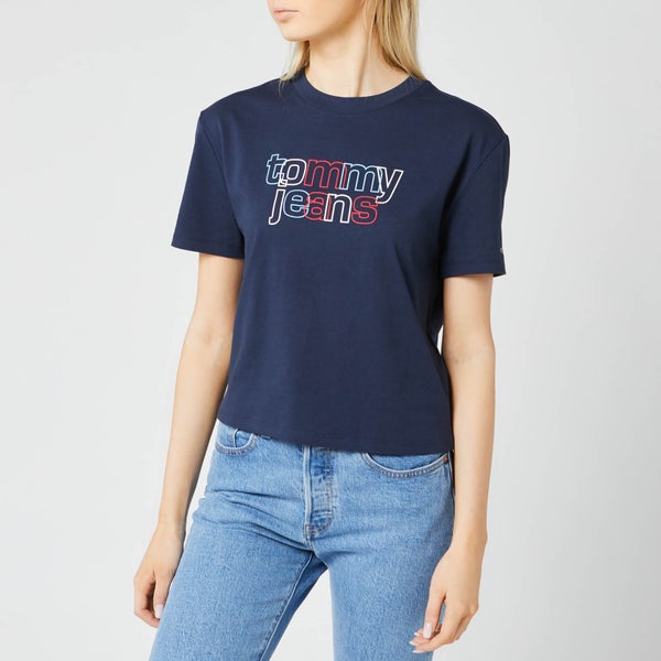 Tommy Jeans Women's TJW Outline Logo T-Shirt - Twilight Navy