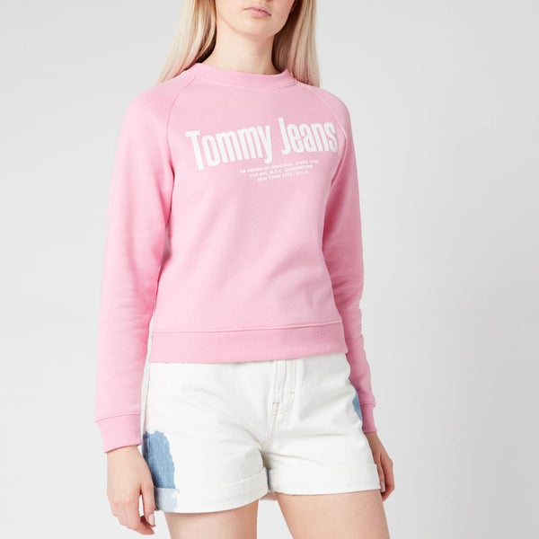 Tommy Jeans Women's TJW Chest Logo Sweatshirt - Pink Daisy