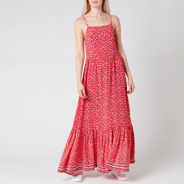 Tommy Jeans Women's TJW Floral Maxi Strap Dress - Floral Print/Deep Crimson