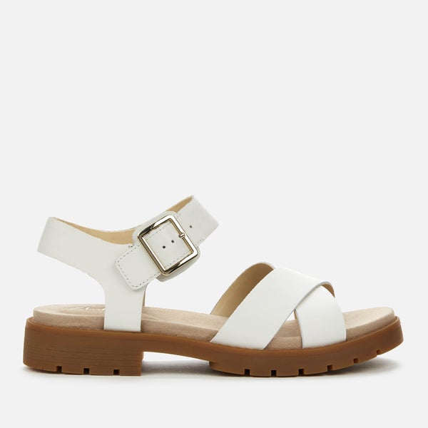 Clarks Women's Orinoco Strap Leather Sandals - White