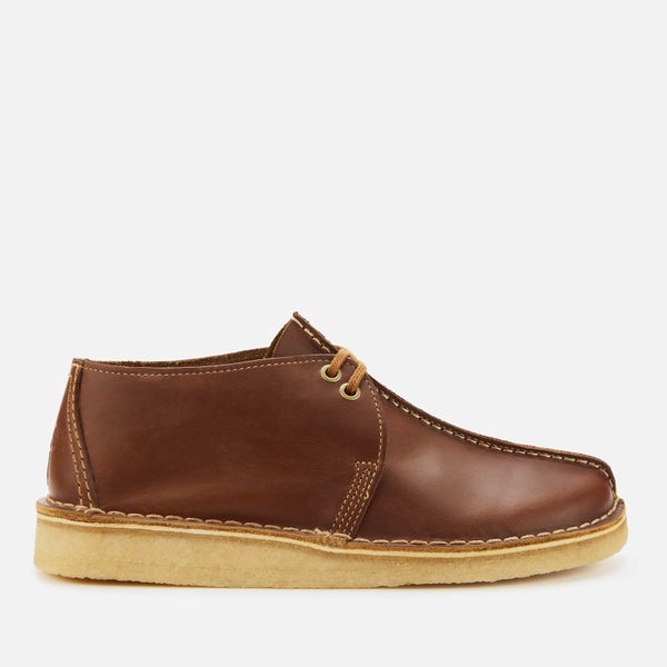 Clarks Originals Men's Desert Trek Leather Shoes - Tan