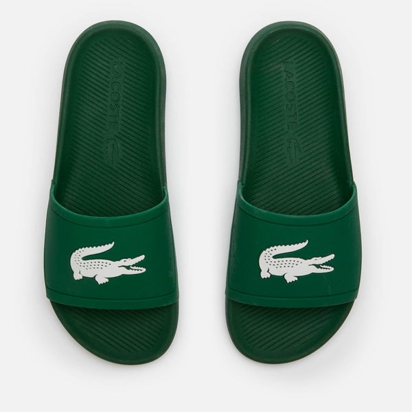Lacoste Men's Croco 119 Slide Sandals - Green/White