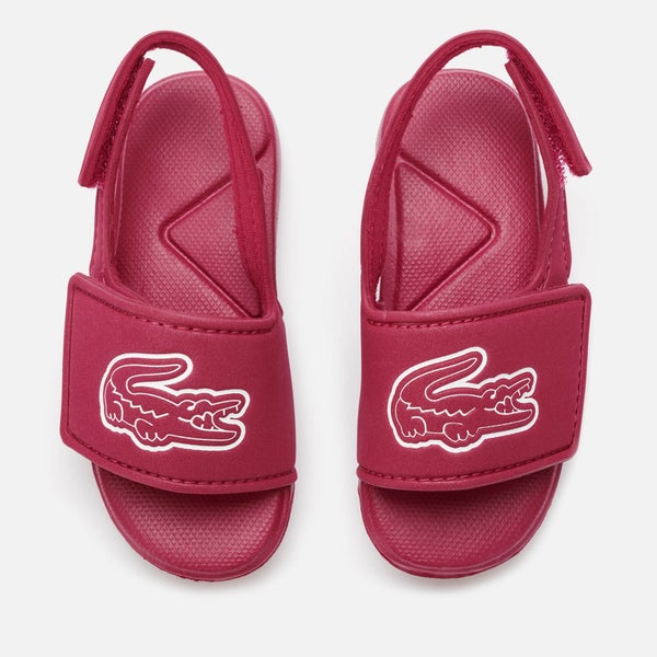 Lacoste Toddler's L.30 Strap 120 Slide Sandals - Dark Pink/White