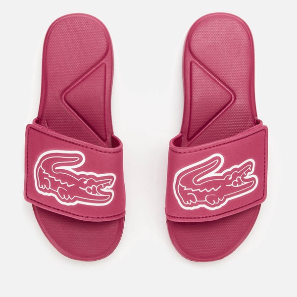 Lacoste Kids' L.30 Strap 120 Slide Sandals - Dark Pink/White