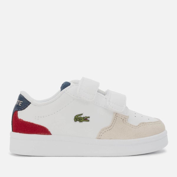 Lacoste Toddler's Masters Cup 120 Velcro Trainers - White/Navy/Red