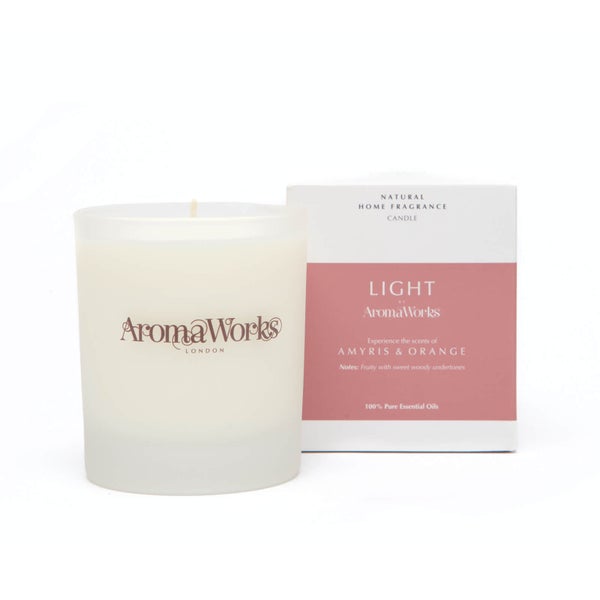 AromaWorks Light Range - Amyris and Orange Candle 30ml