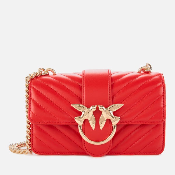 Pinko Women's Mini Love Mix Quilted Bag - Red