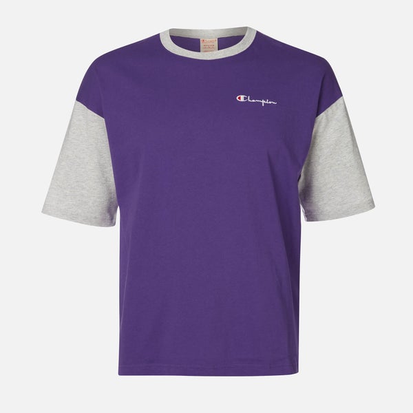Champion Men's Colourblock Crew Neck T-Shirt - Purple