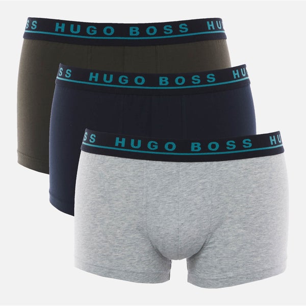 BOSS Hugo Boss Men's 3 Pack Trunks - Grey/Navy/Multi