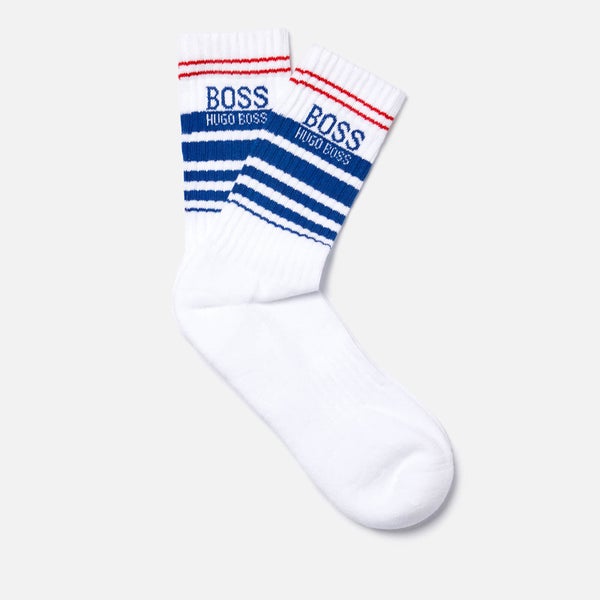 BOSS Hugo Boss Men's Rib Stripe Socks - White