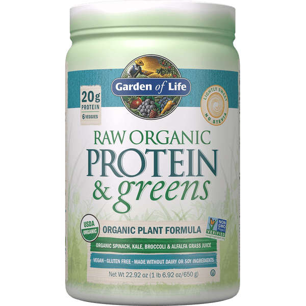 Raw Organic Protein and Greens - Lightly Sweet - 651g