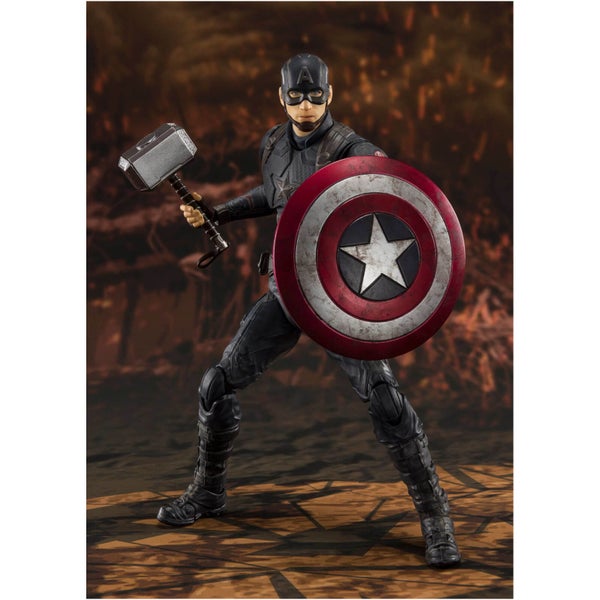 Bandai Tamashii Nations Avengers : Endgame S.H. Figuarts Figurine articulée Captain America (Bataille Finale) 15 cm