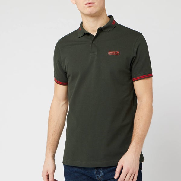 Barbour International Men's Essential Tipped Polo Shirt - Jungle Green